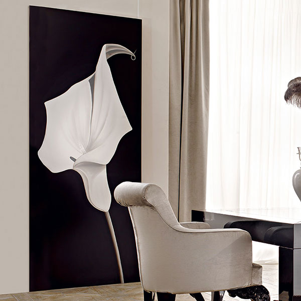 <strong>VSS13 CALLA</strong><br>
quadro con Swarovski 
100 x 250 cm<br><br>

<strong>SS39 CALLA</strong><br>
quadro con Swarovski 
100 x 200 cm
