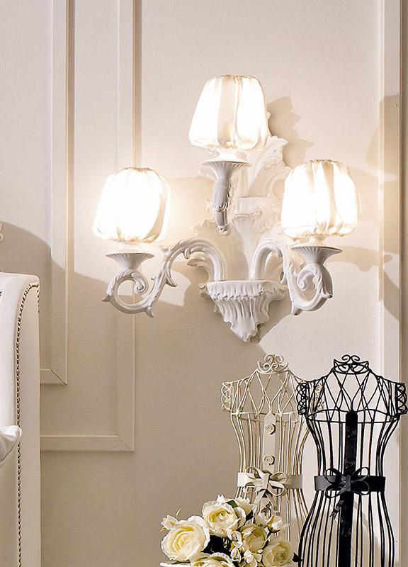 <strong>BS15</strong> applique ceramica 3 luci L. 35 x H. 50 cm