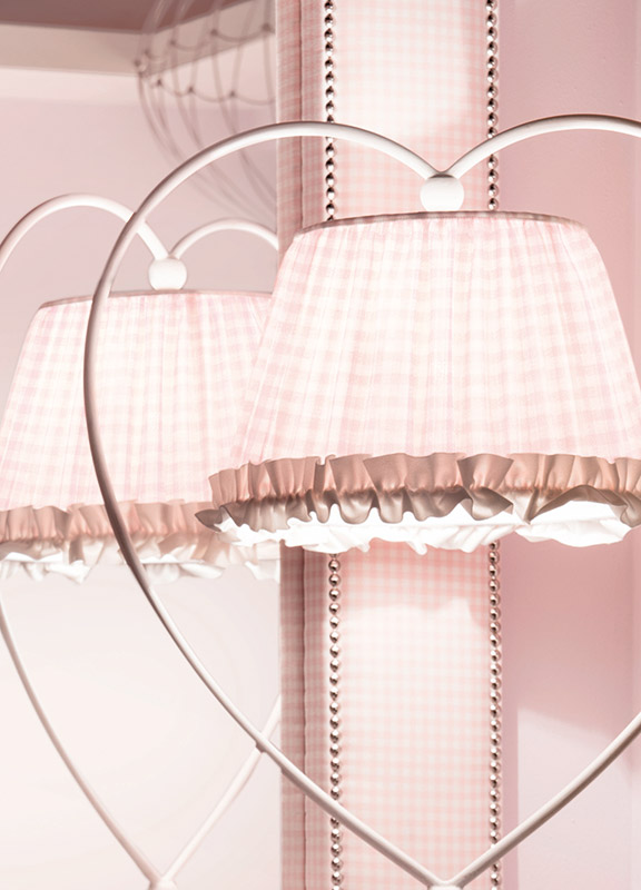 <strong>PAR38</strong> paralume tronco di cono increspato con galetta Ø 30 x H. 20 cm 