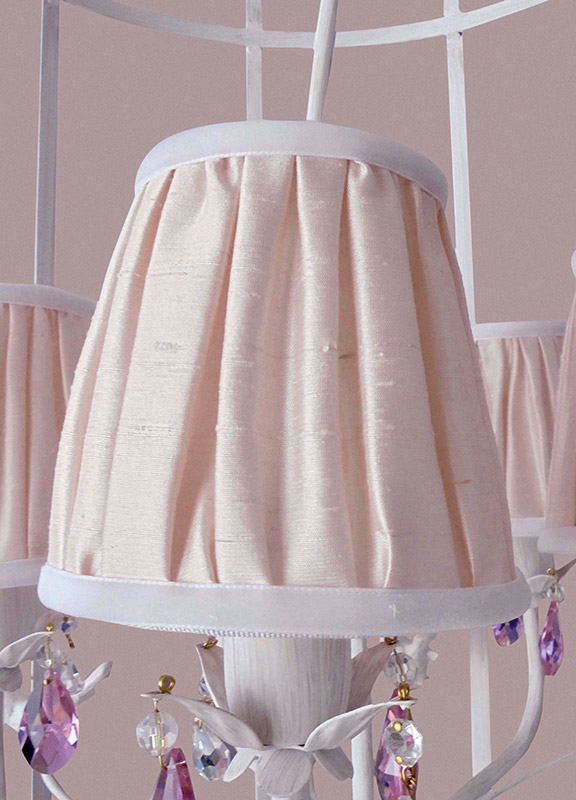 <strong>PAR20</strong> paralume tronco di cono increspato con profilo Ø 12 x 8 x H. 11 cm 