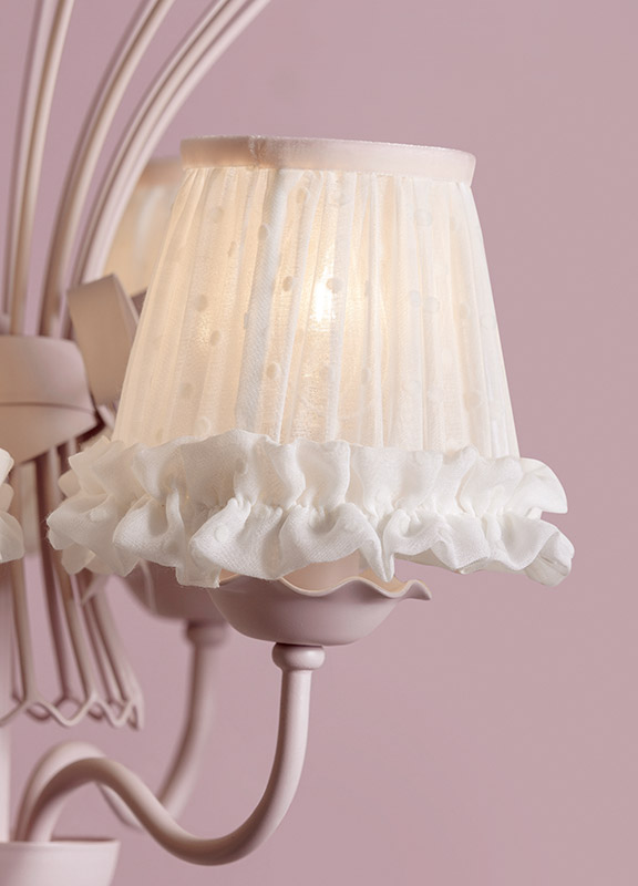 <strong>PAR30</strong> paralume tronco di cono increspato con galetta Ø 12 x 8 x H. 11 cm 