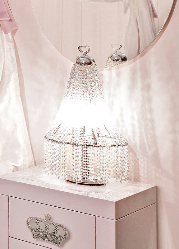 <strong>2049</strong>base lampada fili cristallo Ø 32 x H. 60 cm