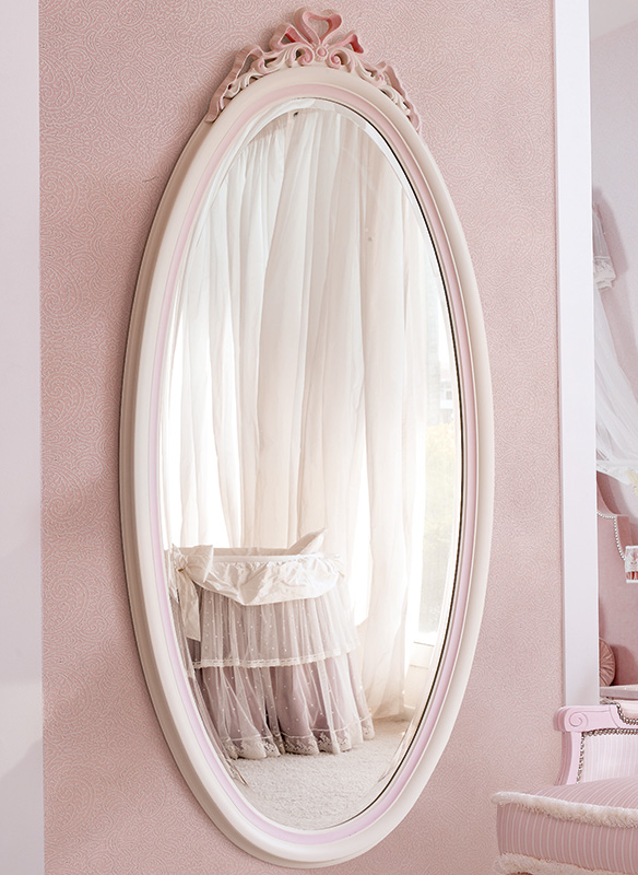 <strong>4036</strong> specchiera  legno ovale con fiocco L. 95 x P. 4,5 x H. 200 cm 